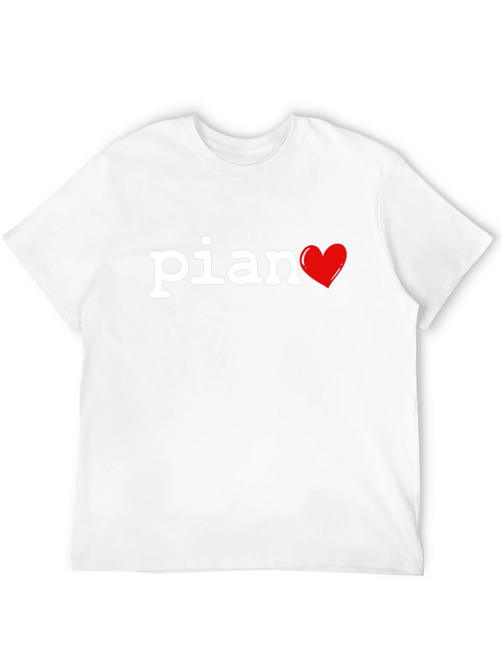 Piano Heart T-Shirt - Music Lover Tee