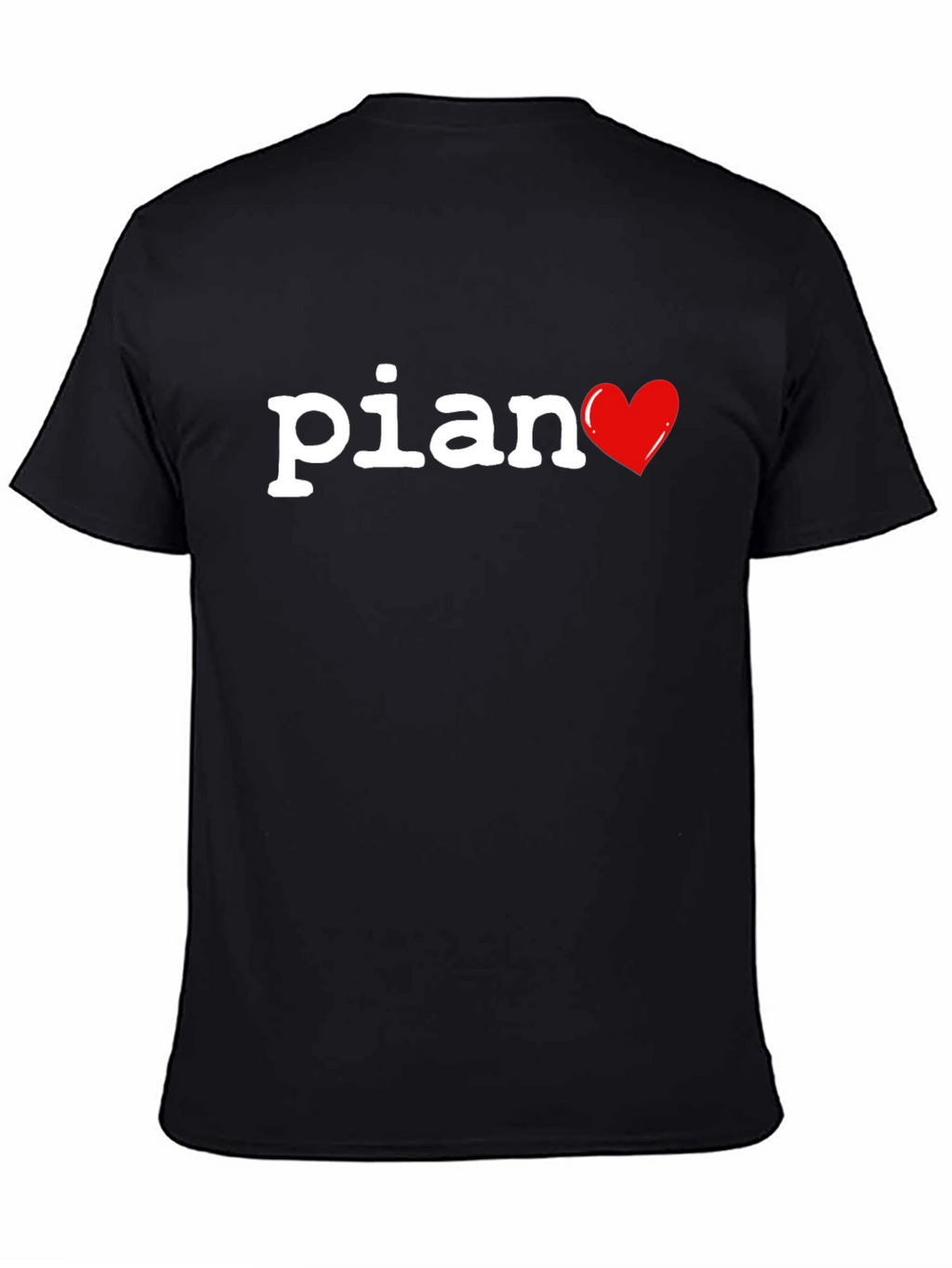 Piano Heart T-Shirt - Music Lover Tee