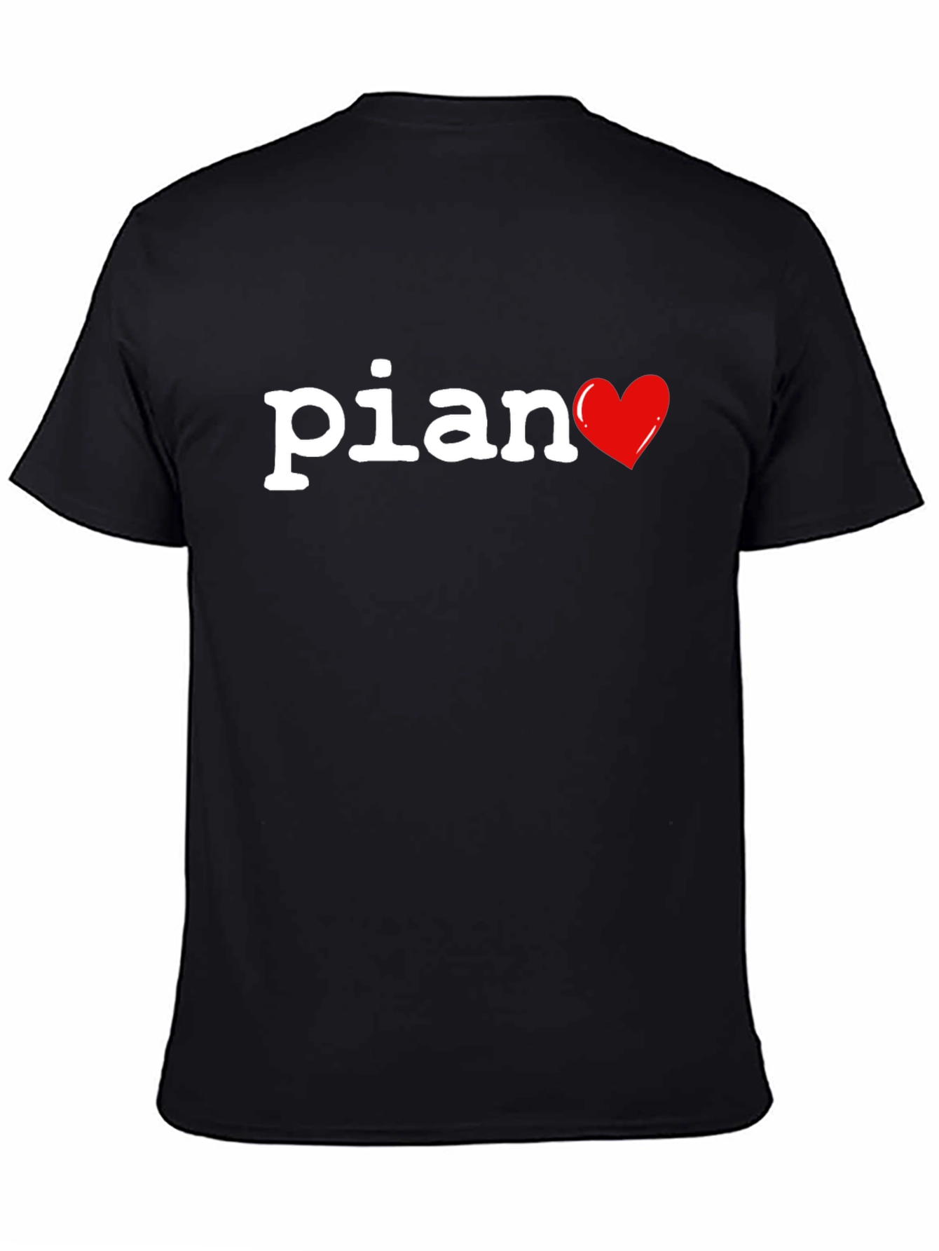 Piano Heart T-Shirt - Music Lover Tee