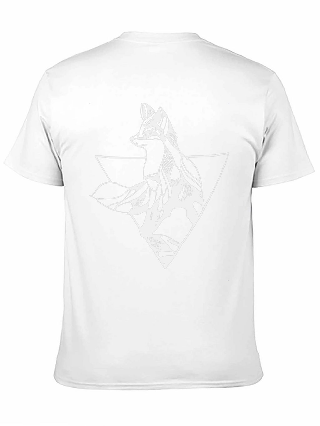 Geometric Fox Graphic Tee - Mens Black T-Shirt