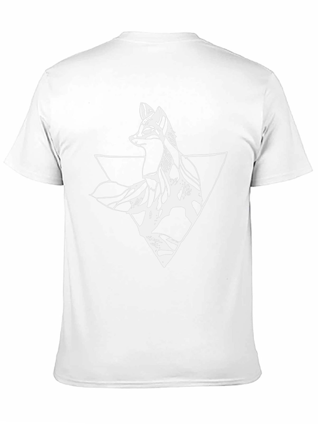 Geometric Fox Graphic Tee - Mens Black T-Shirt