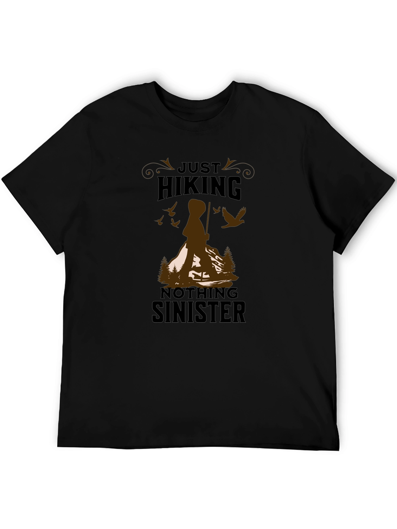 Just Hiking Nothing Sinister Graphic Tee - Black