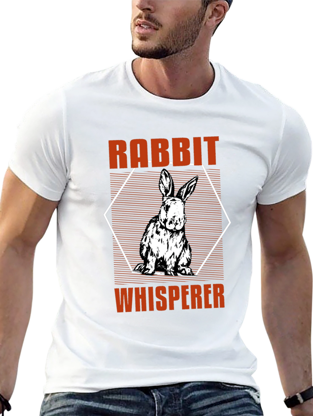 Rabbit Whisperer Graphic T-Shirt - Animal Lover Tee