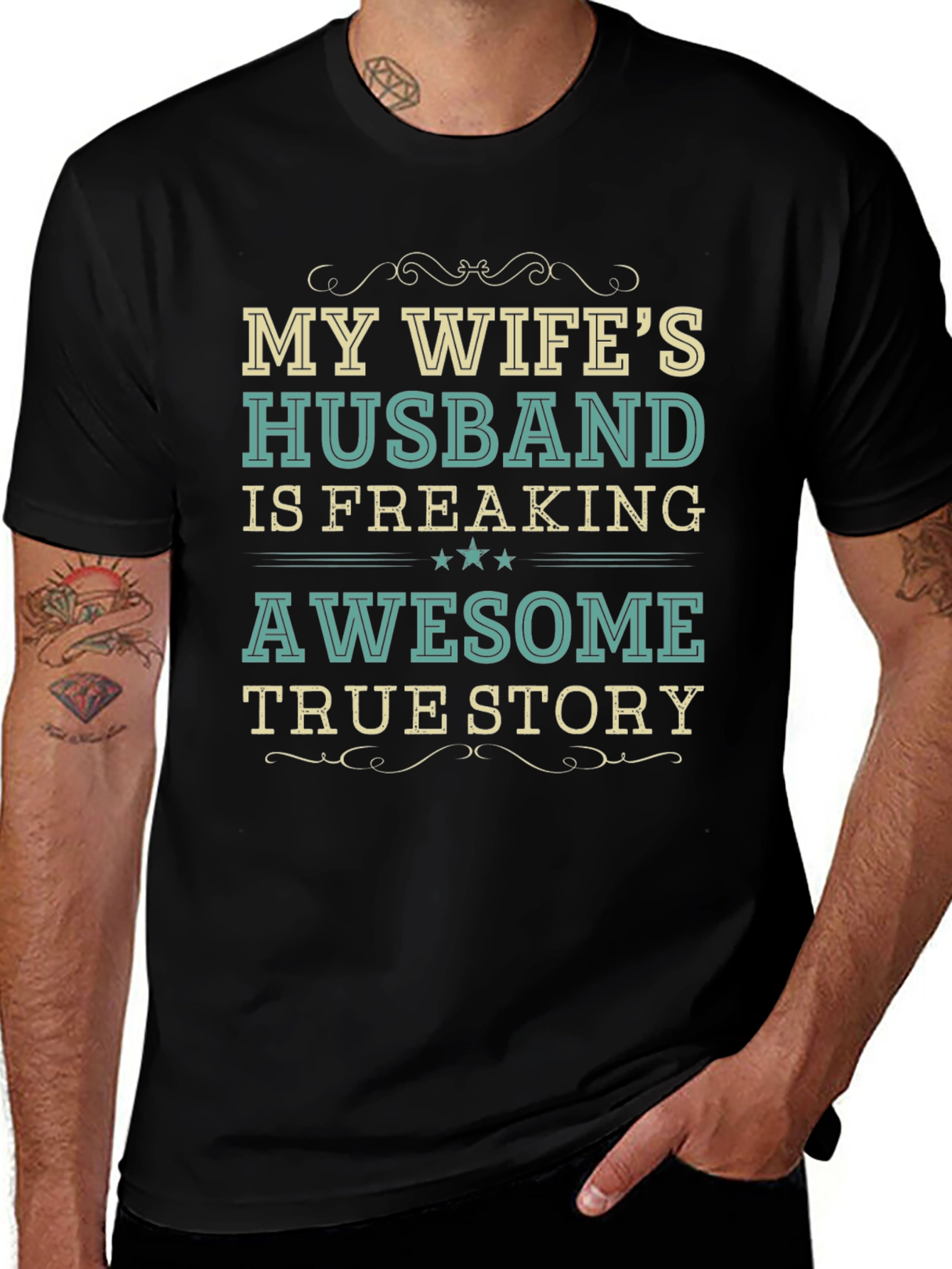 My Wifes Husband Awesome Funny T-Shirt