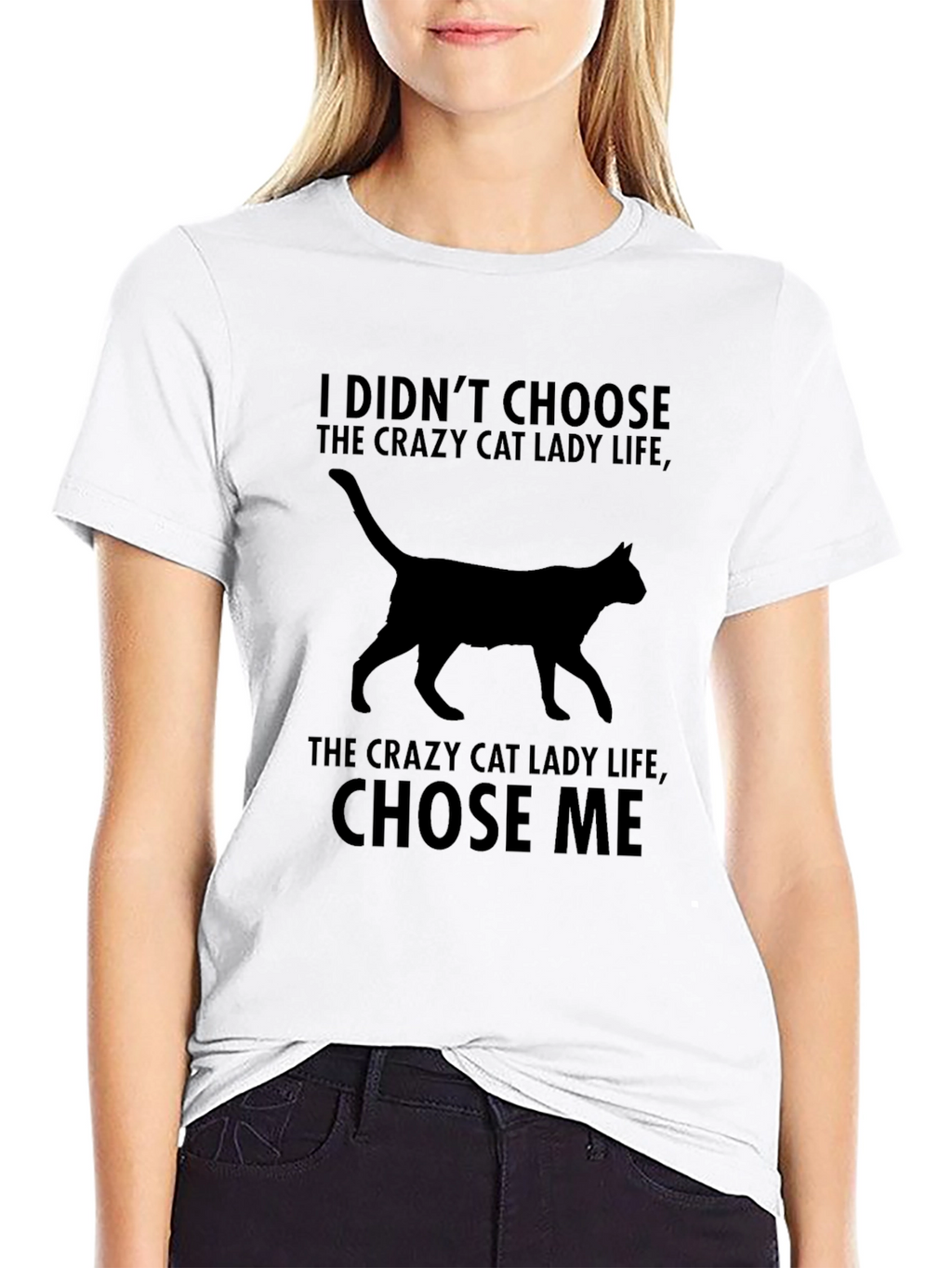 Crazy Cat Lady Graphic Tee - Black