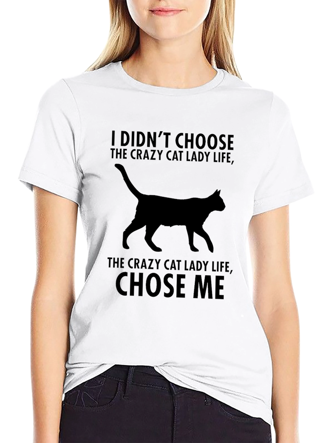 Crazy Cat Lady Graphic Tee - Black
