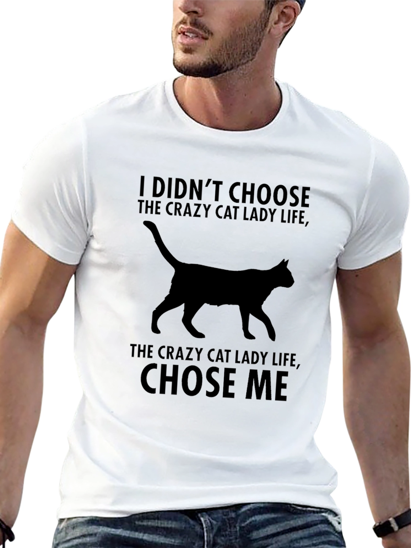 Crazy Cat Lady Graphic Tee - Black