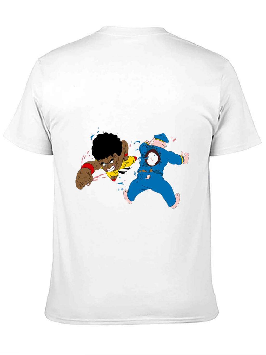 Cartoon Fight Black Tee
