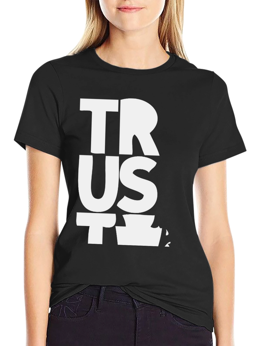Trust T-Shirt Black Cotton Blend