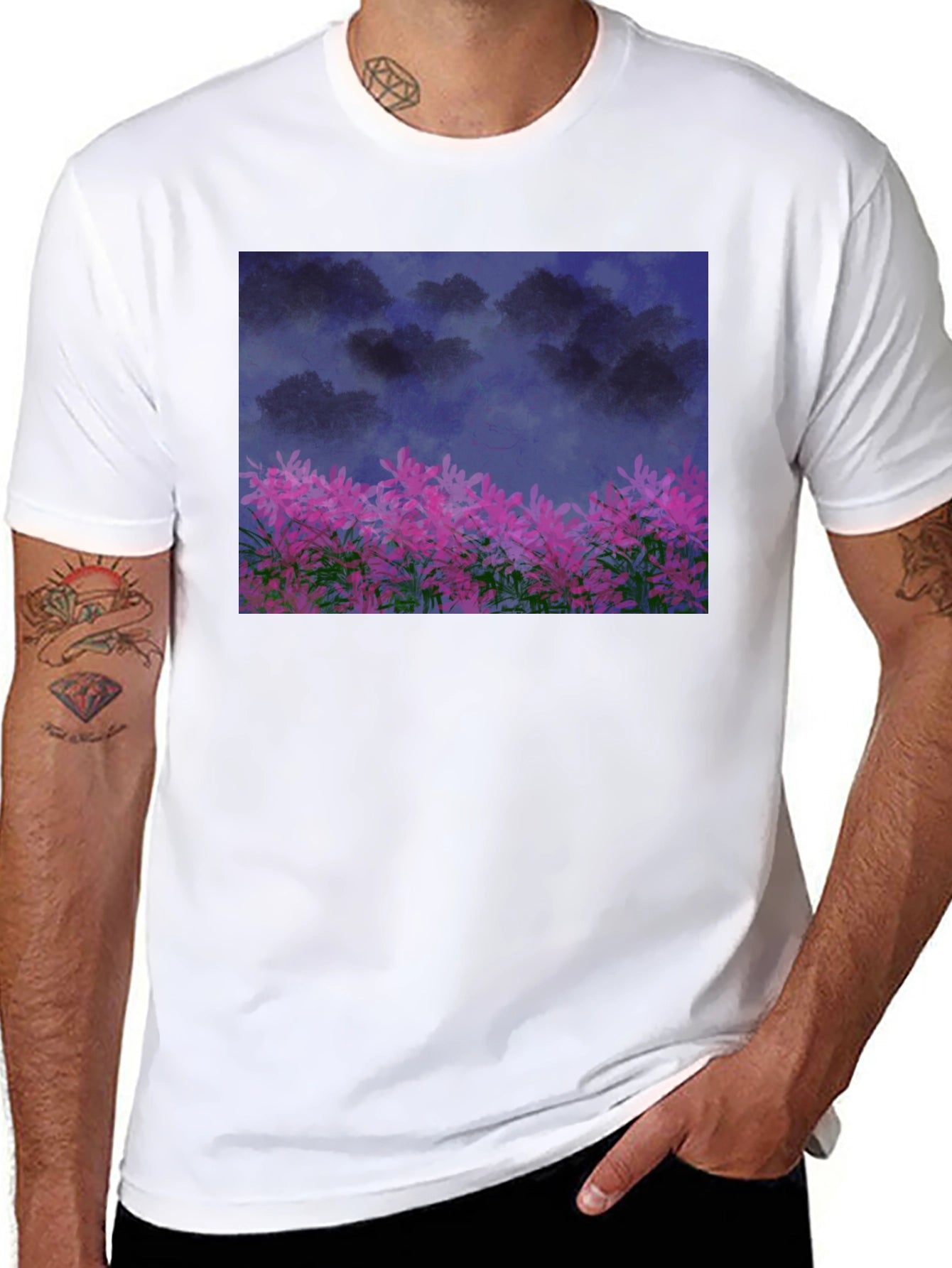 Floral Night Sky T-Shirt