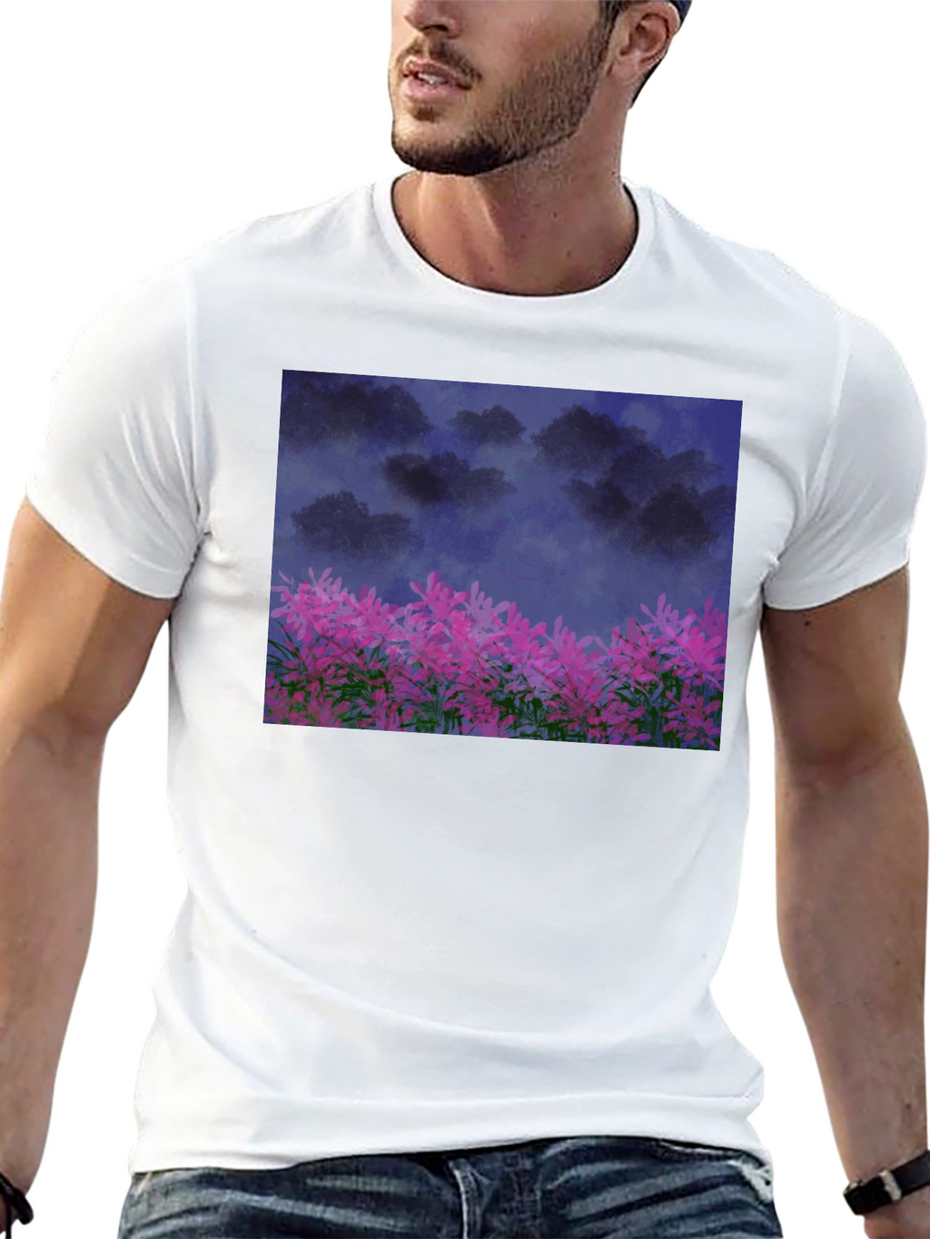 Floral Night Sky T-Shirt