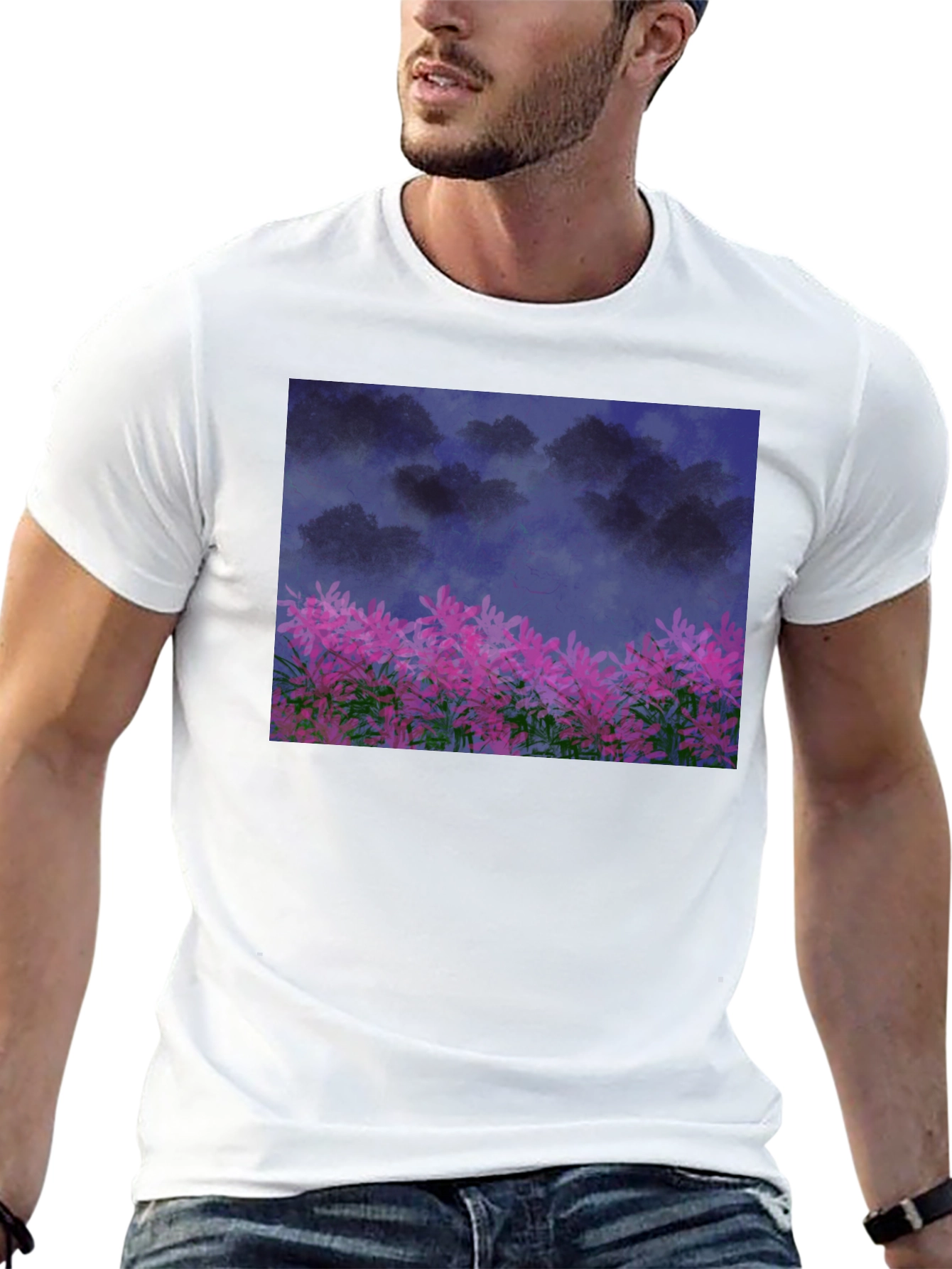 Floral Night Sky T-Shirt