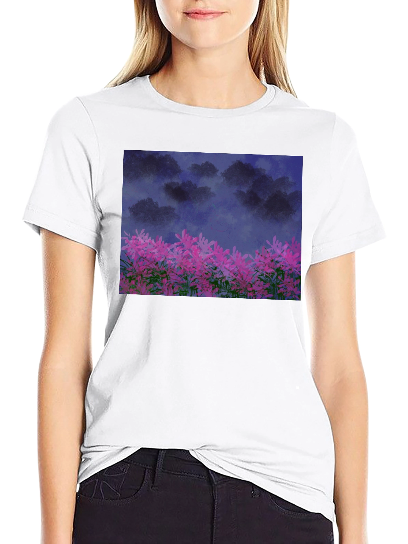 Floral Night Sky T-Shirt