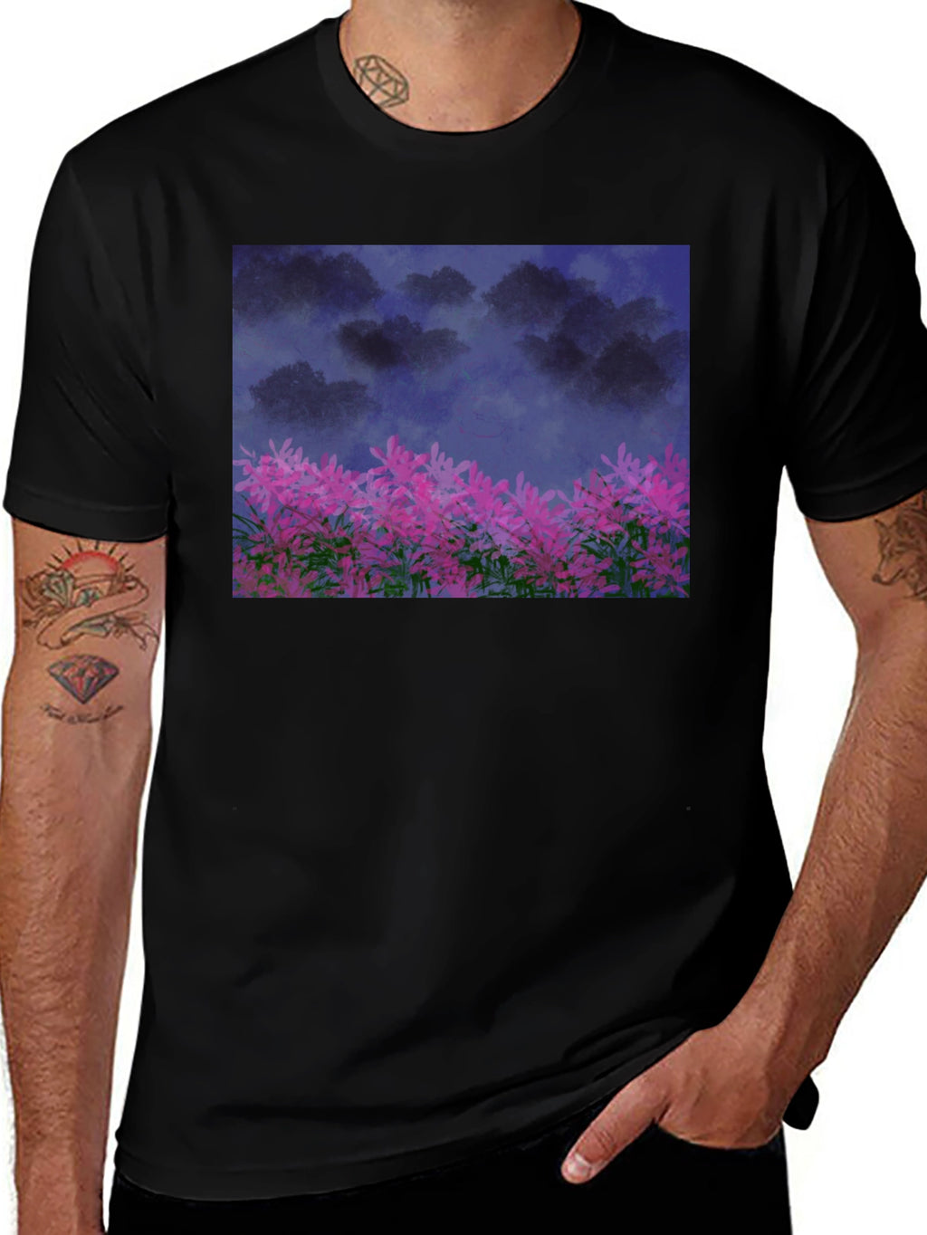 Floral Night Sky T-Shirt