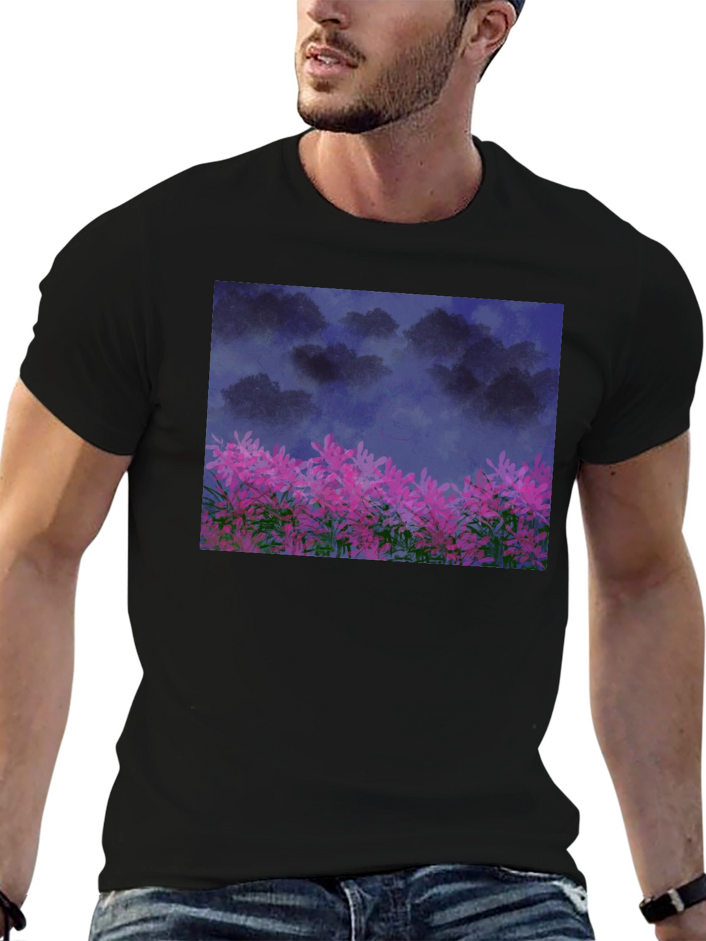 Floral Night Sky T-Shirt