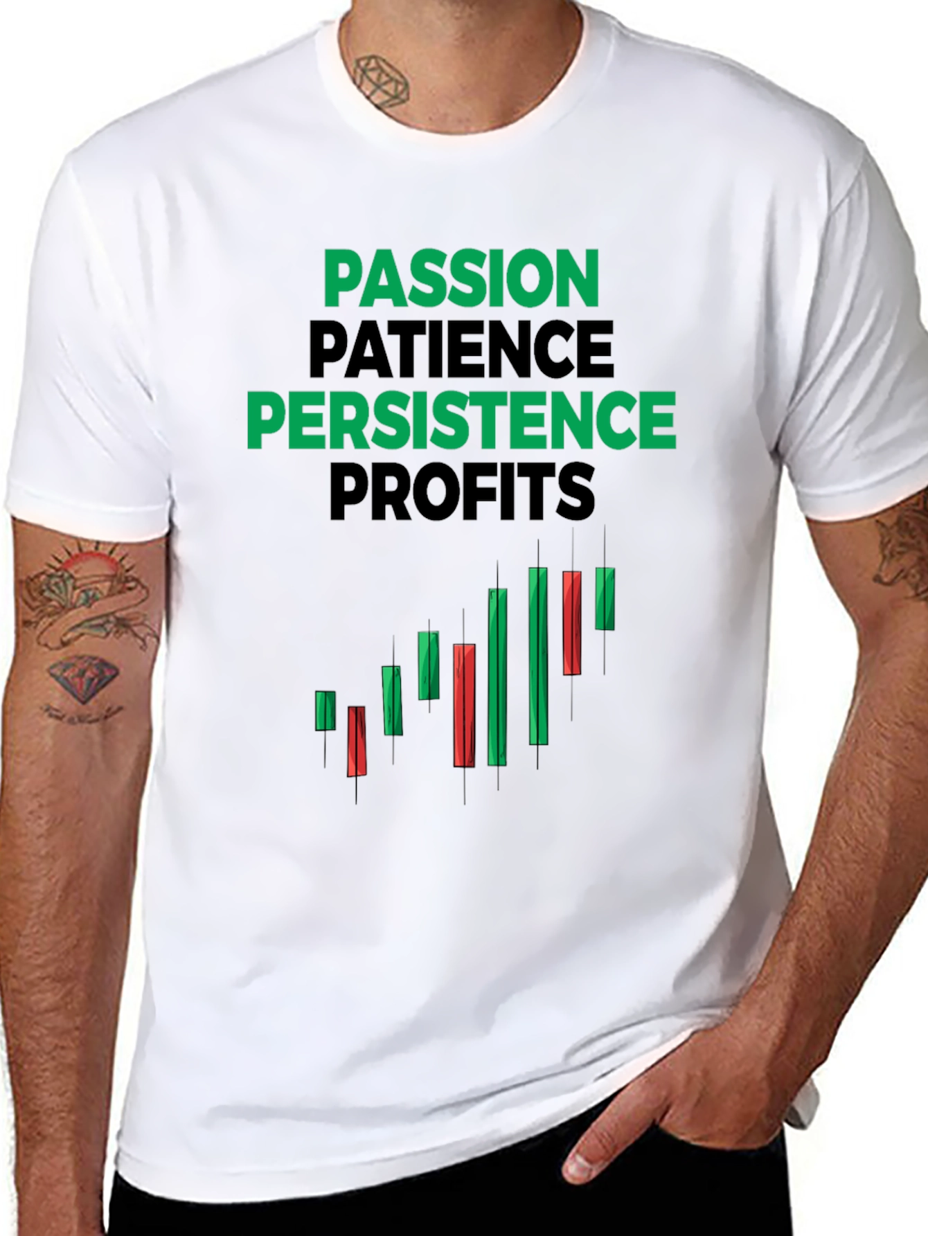 Passion Patience Persistence Profits Black T-Shirt