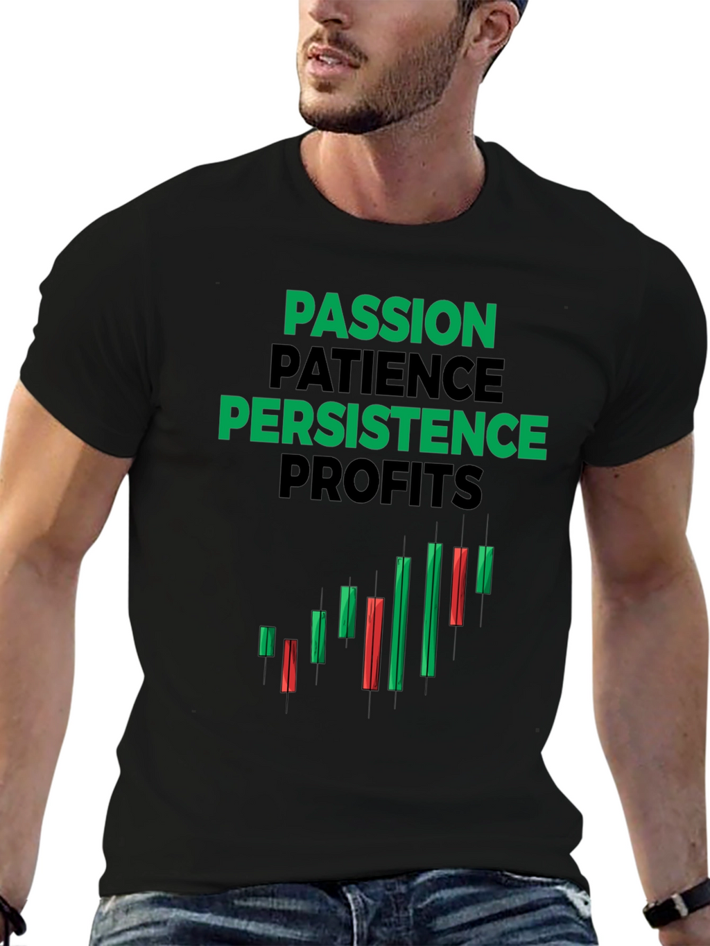 Passion Patience Persistence Profits Black T-Shirt