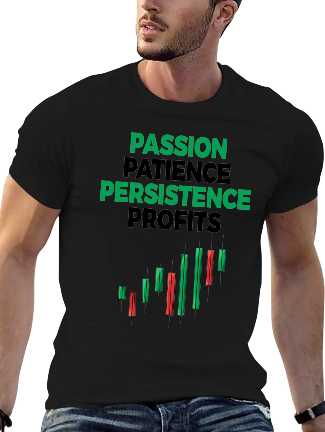 Passion Patience Persistence Profits Black T-Shirt