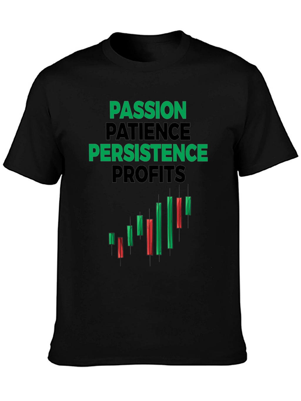 Passion Patience Persistence Profits Black T-Shirt