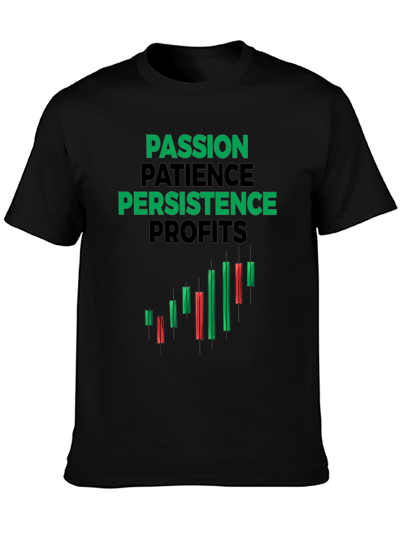 Passion Patience Persistence Profits Black T-Shirt
