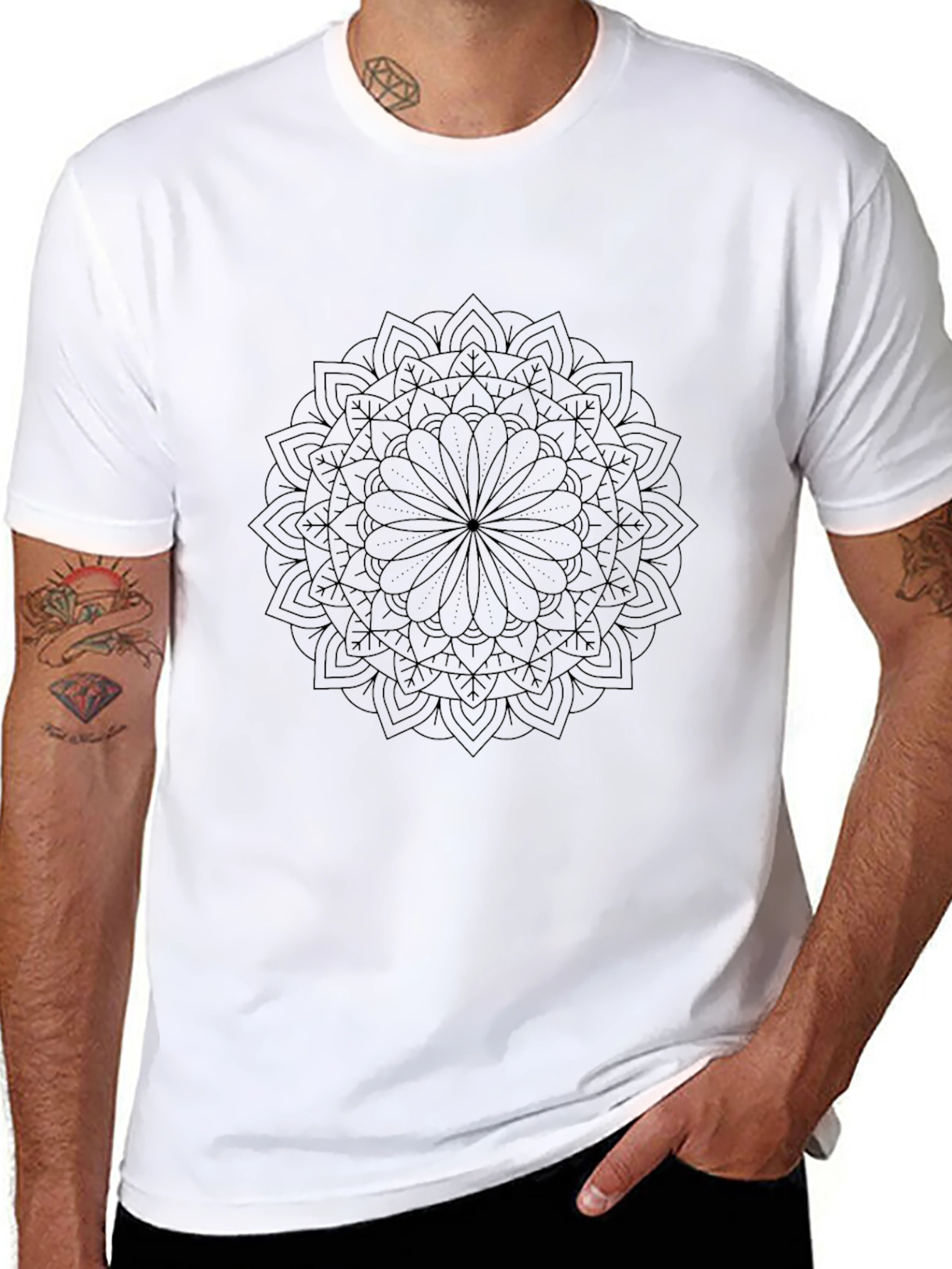 Mandala Graphic Tee - Relaxed Fit