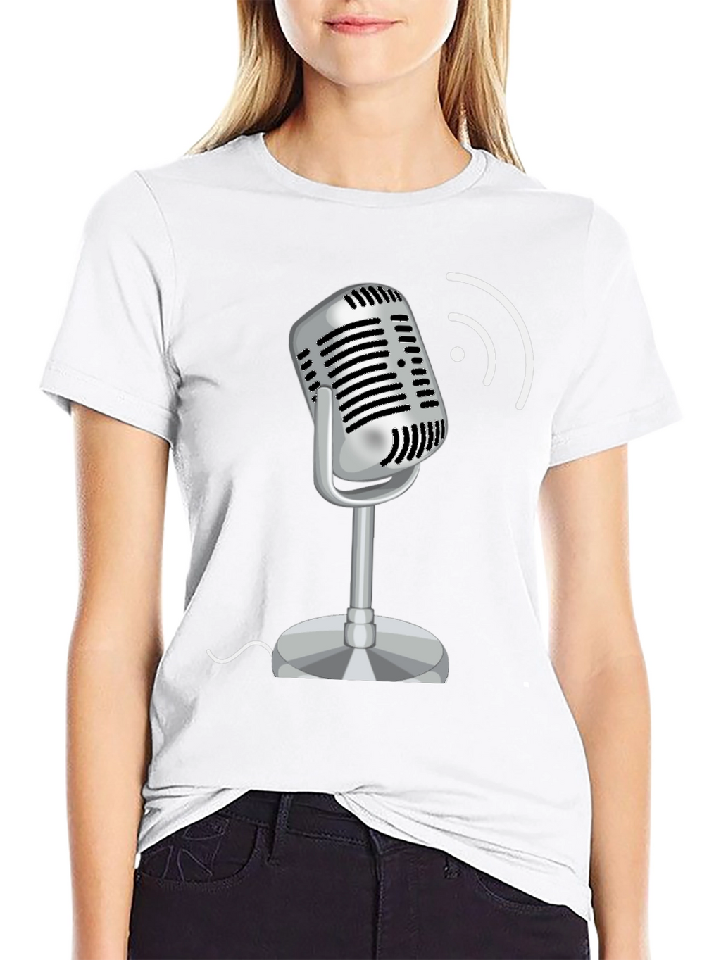 Retro Microphone Graphic T-Shirt