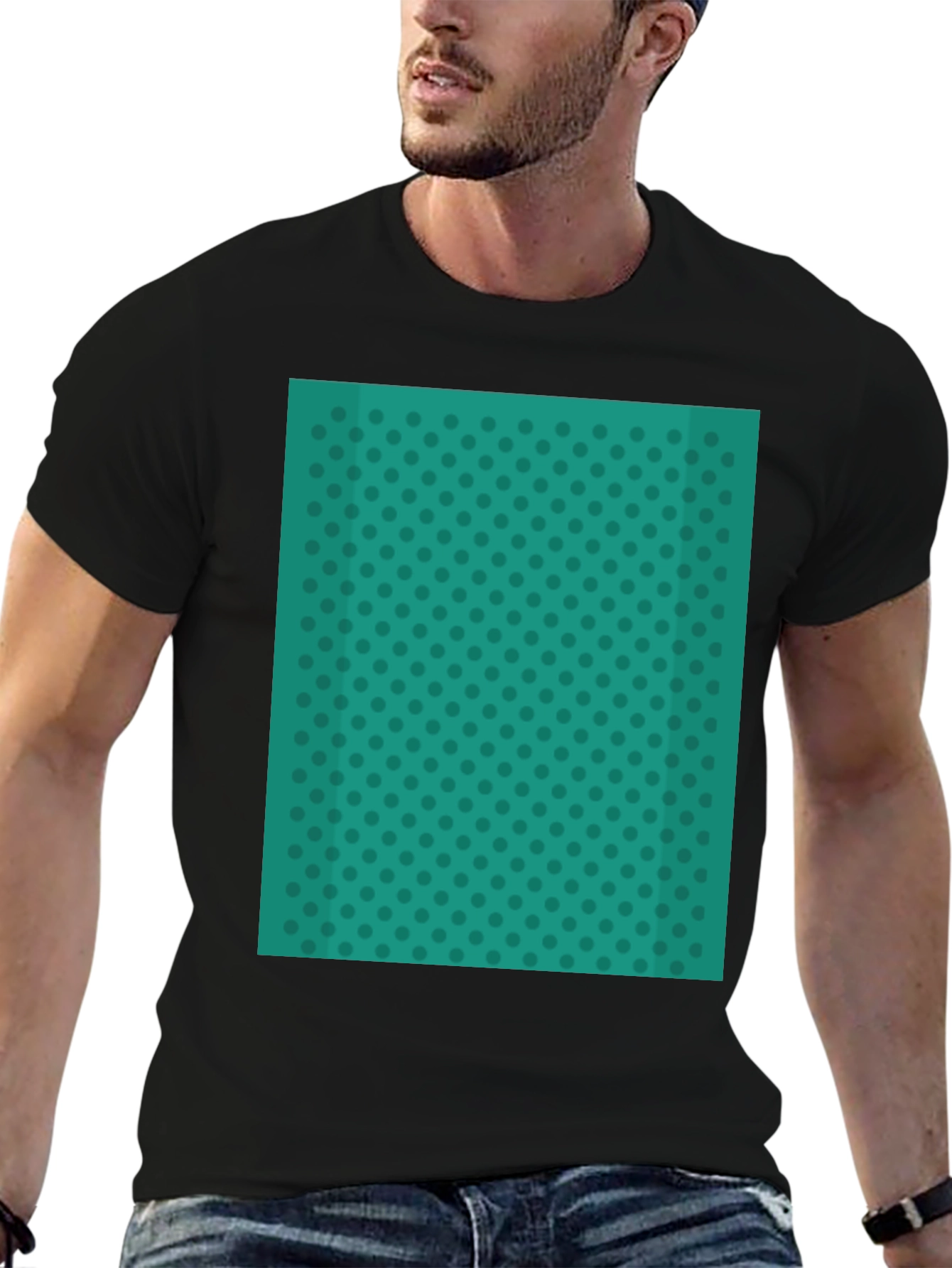 Teal Polka Dot Tee - Stylish Everyday Wear