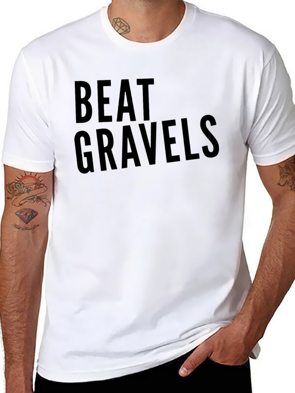 Beat Gravels Graphic Tee - Black Cotton T-Shirt