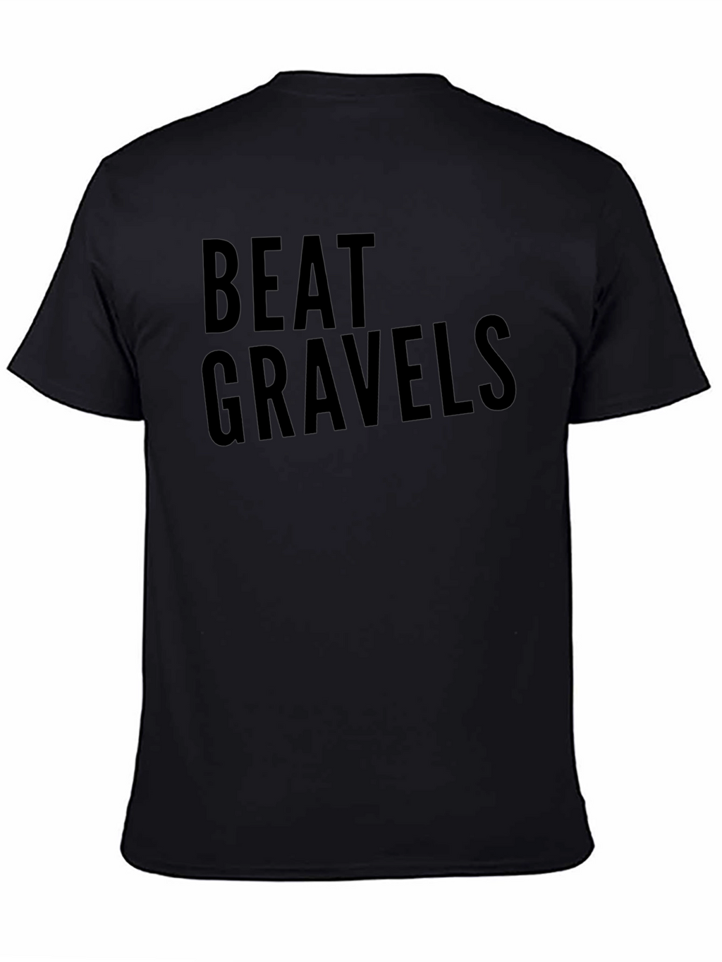Beat Gravels Graphic Tee - Black Cotton T-Shirt