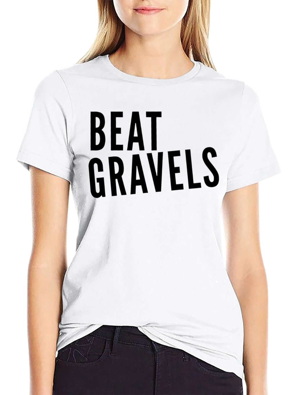 Beat Gravels Graphic Tee - Black Cotton T-Shirt