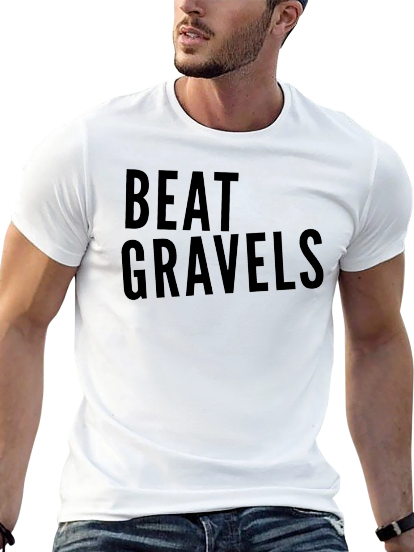 Beat Gravels Graphic Tee - Black Cotton T-Shirt