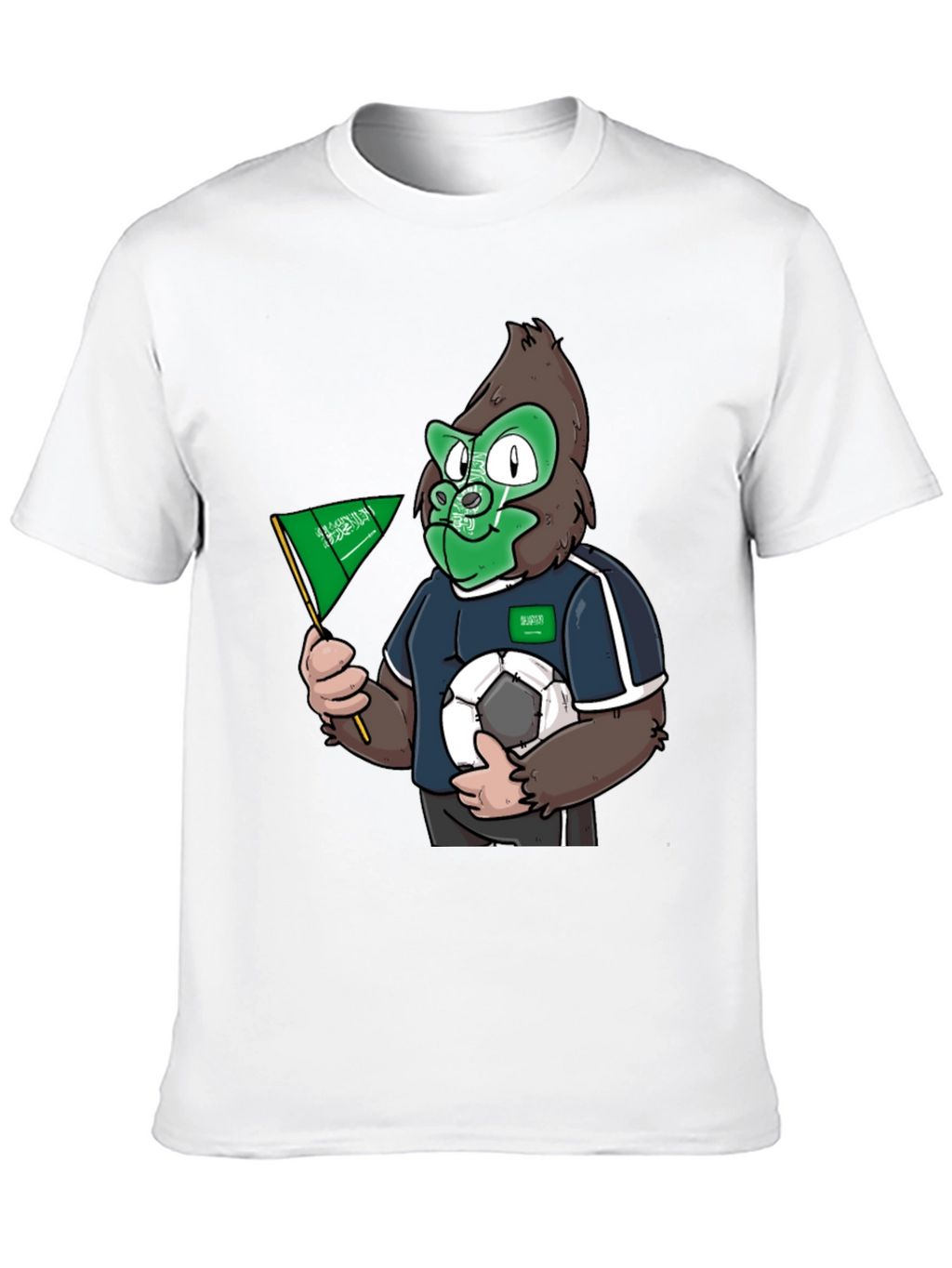 Saudi Arabia Soccer Gorilla Graphic Tee