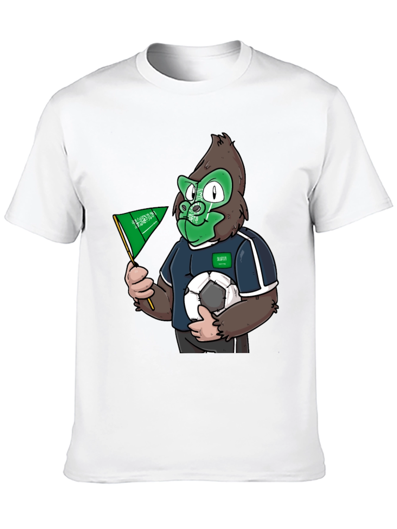 Saudi Arabia Soccer Gorilla Graphic Tee