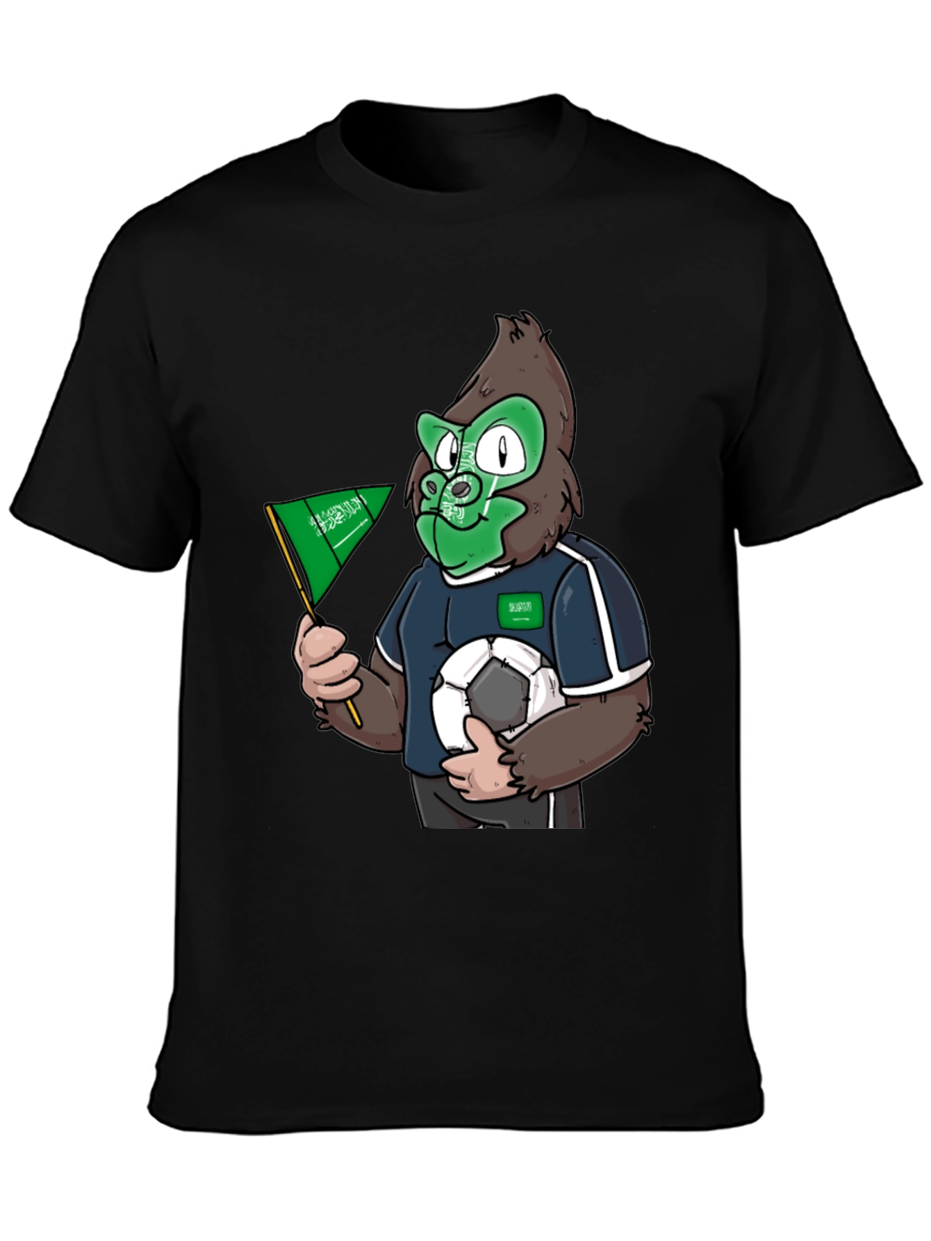 Saudi Arabia Soccer Gorilla Graphic Tee