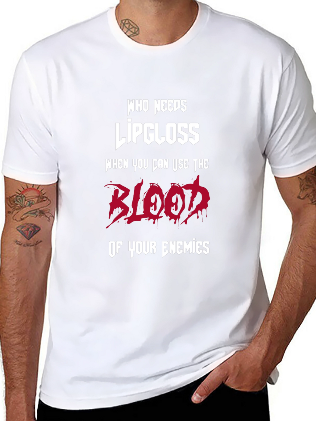 Humorous Graphic T-Shirt: Blood of Enemies