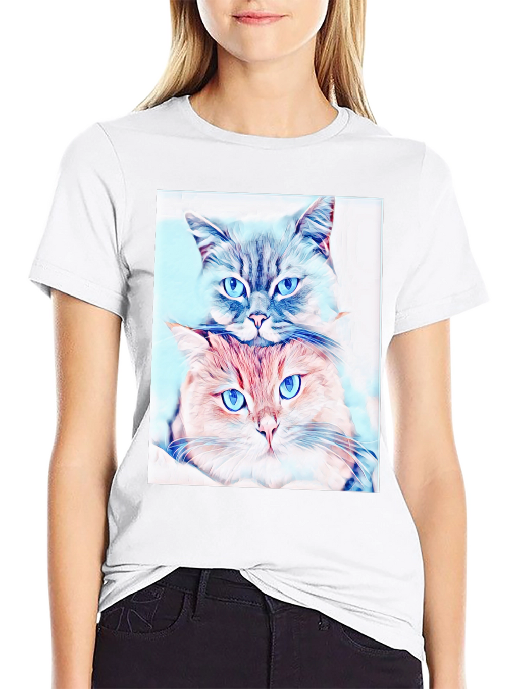 Cute Cats Portrait T-Shirt