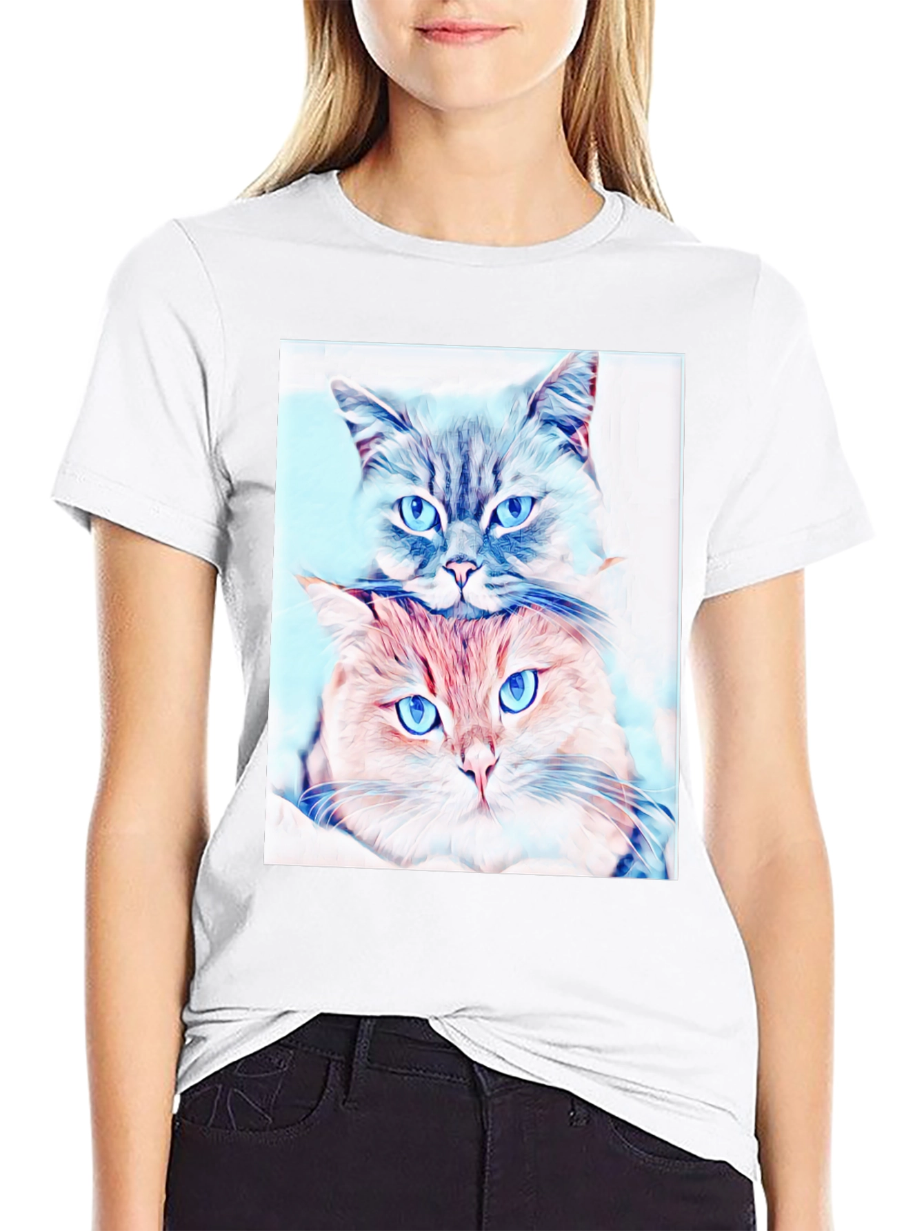 Cute Cats Portrait T-Shirt