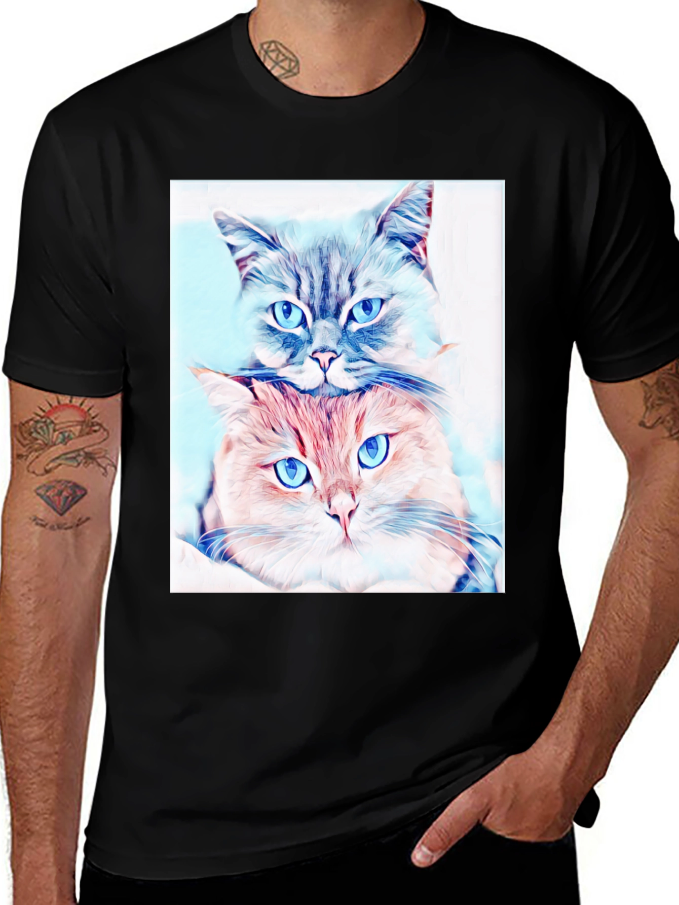 Cute Cats Portrait T-Shirt