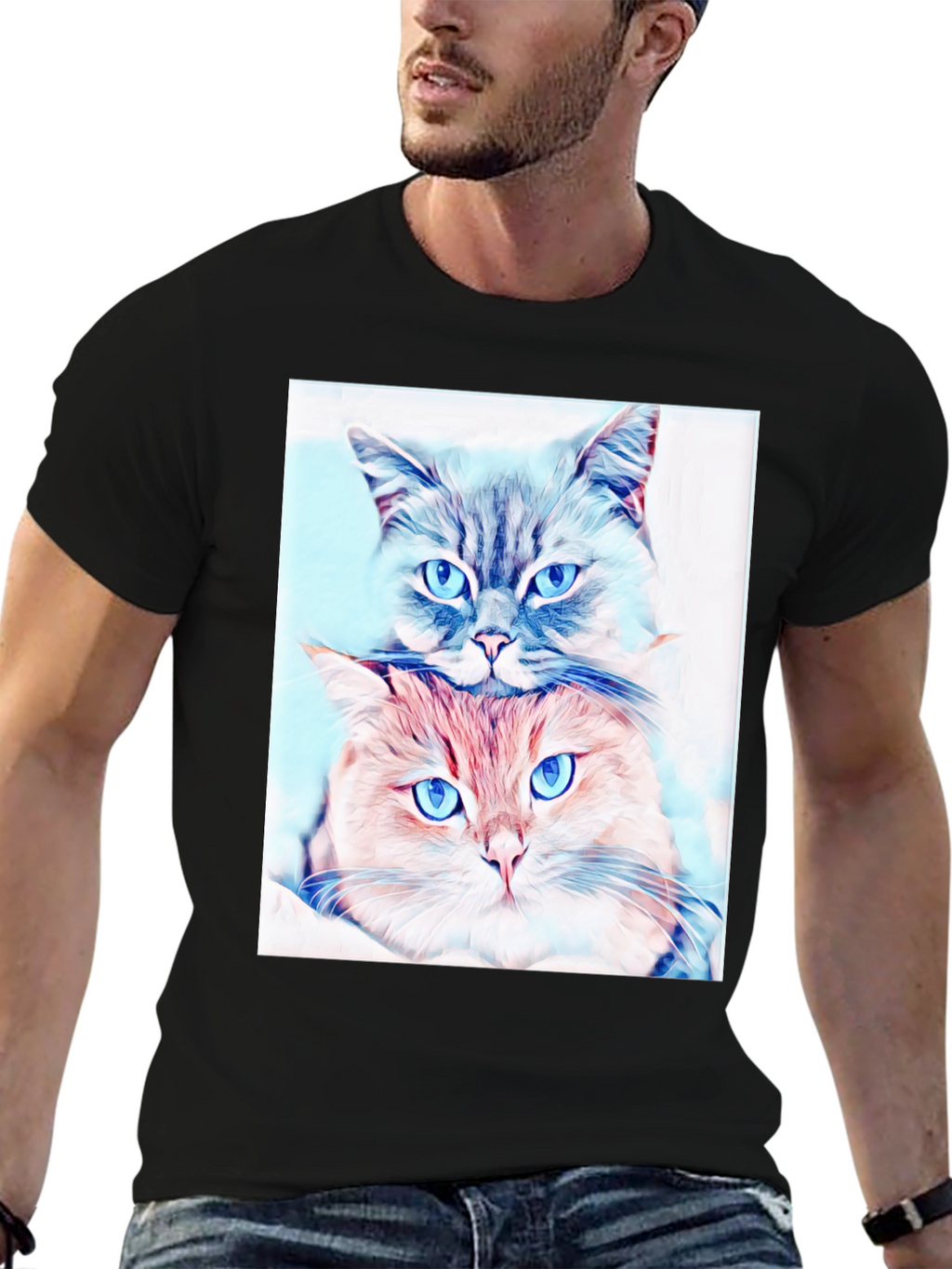 Cute Cats Portrait T-Shirt