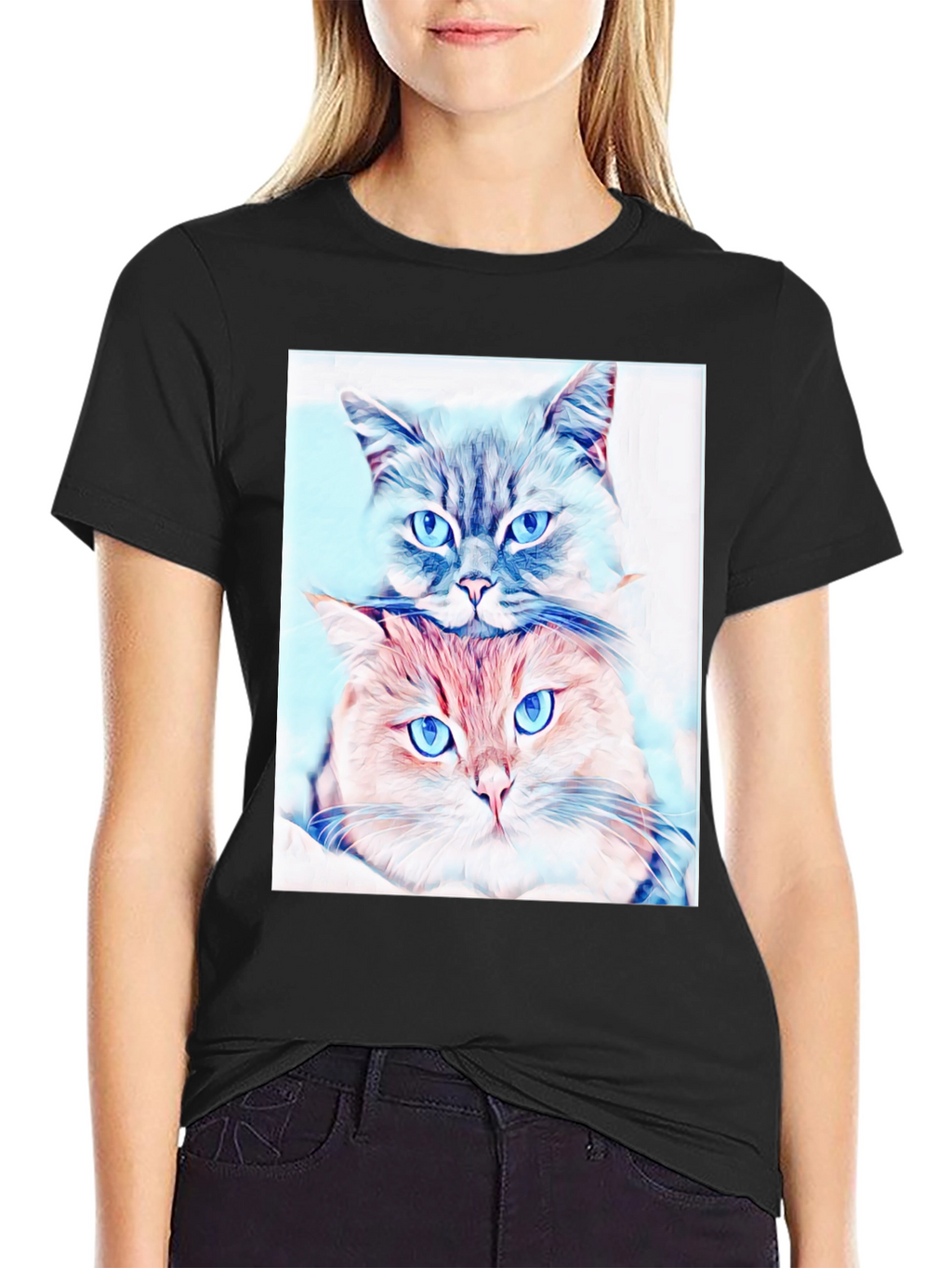 Cute Cats Portrait T-Shirt