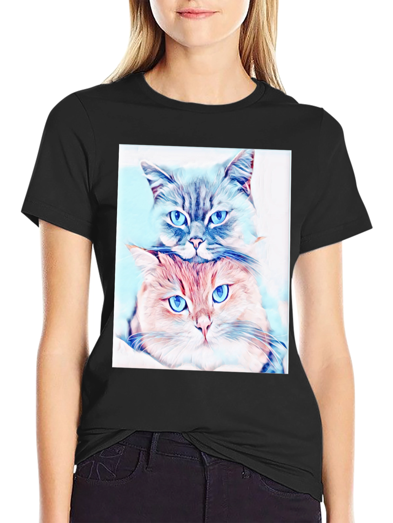 Cute Cats Portrait T-Shirt