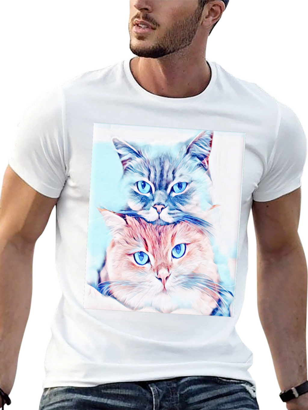 Cute Cats Portrait T-Shirt
