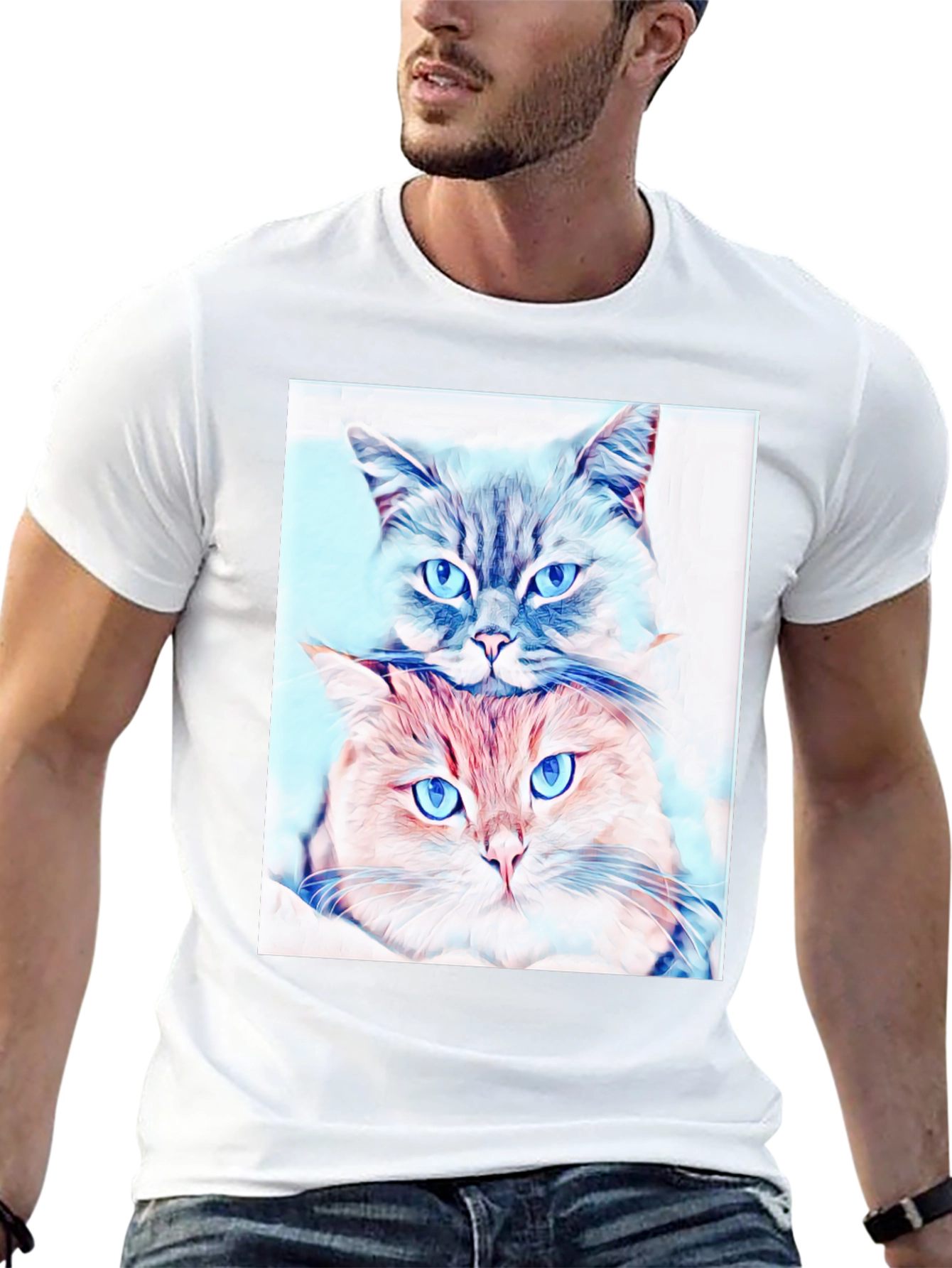 Cute Cats Portrait T-Shirt