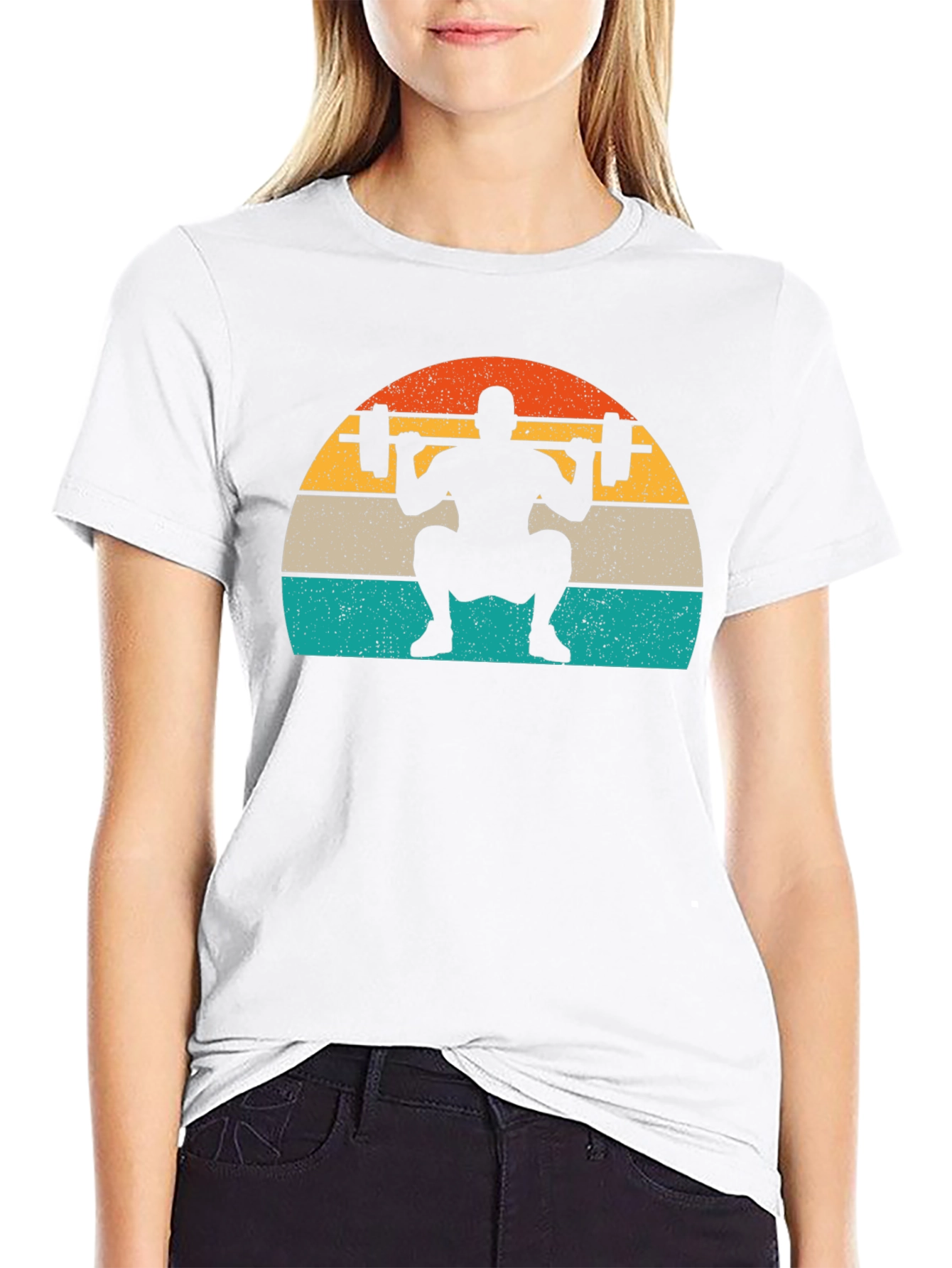 Retro Squat T-Shirt - Black Workout Tee