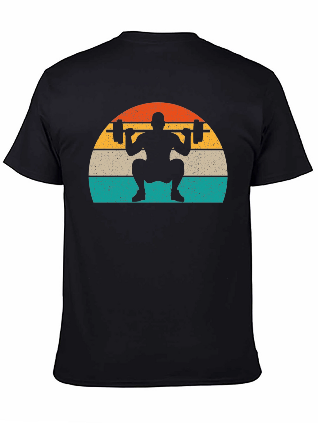 Retro Squat T-Shirt - Black Workout Tee
