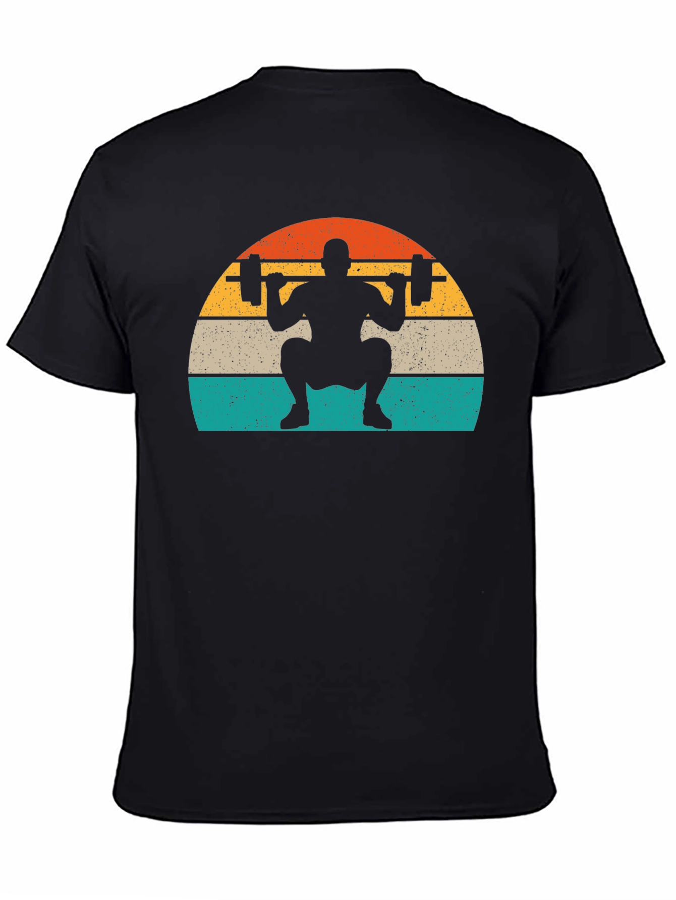 Retro Squat T-Shirt - Black Workout Tee