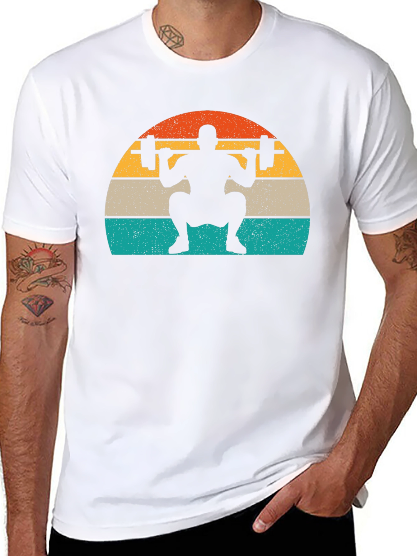 Retro Squat T-Shirt - Black Workout Tee