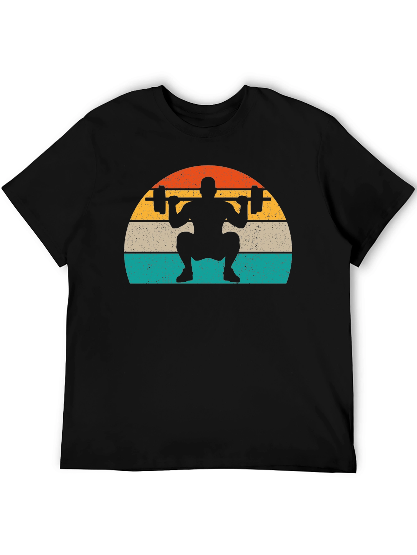 Retro Squat T-Shirt - Black Workout Tee