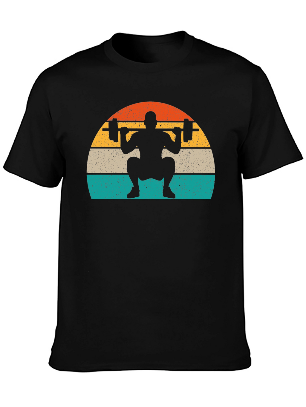 Retro Squat T-Shirt - Black Workout Tee
