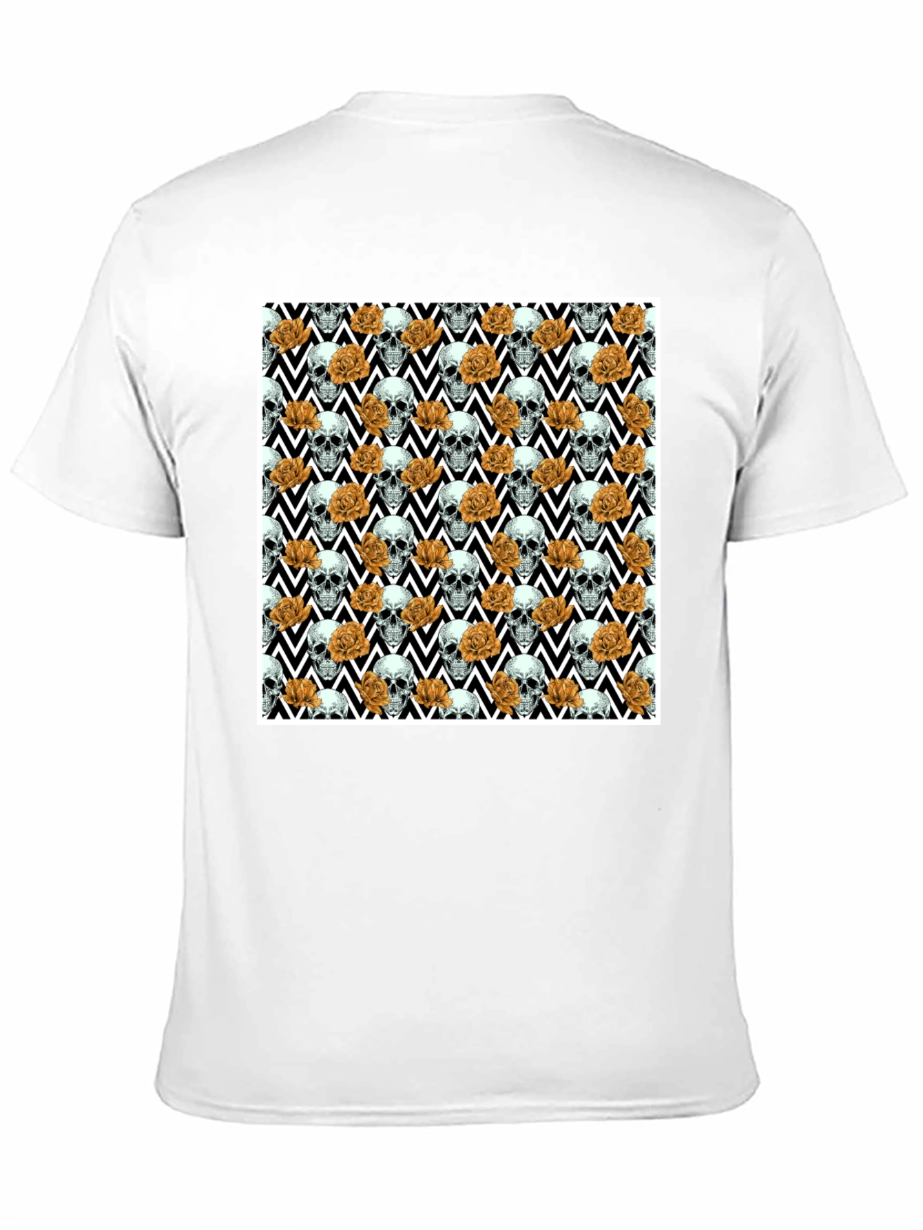 Skull & Rose Pattern Tee